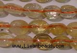 CCR228 15.5 inches 6*9mm oval natural citrine gemstone beads