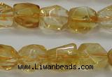 CCR236 15.5 inches 9*12mm nuggets natural citrine gemstone beads