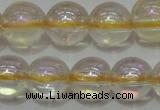 CCR302 15.5 inches 8mm round AB-color natural citrine beads