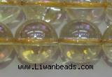 CCR304 15.5 inches 12mm round AB-color natural citrine beads