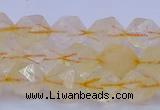 CCR312 15.5 inches 8mm faceted nuggets citrine gemstone beads