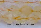 CCR314 15.5 inches 12mm faceted nuggets citrine gemstone beads