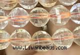 CCR321 15.5 inches 6mm faceted round natural citrine beads