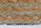 CCR325 15.5 inches 6mm faceted round citrine gemstone beads