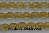 CCR33 15.5 inches 8*10mm faceted rice natural citrine gemstone beads