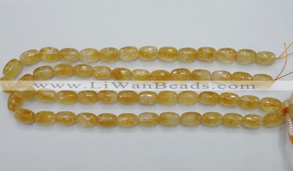 CCR35 15.5 inches 10*15mm faceted rice natural citrine gemstone beads