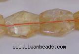 CCR352 15*20mm - 20*25mm faceted freeform natural citrine beads