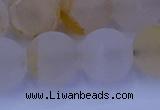 CCR375 15.5 inches 14mm round matte citrine beads wholesale