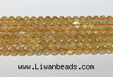 CCR379 15.5 inches 8mm round citrine gemstone beads wholesale