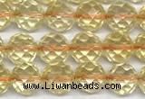 CCR398 15 inches 6mm faceted round citrine beads