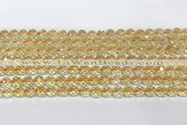 CCR398 15 inches 6mm faceted round citrine beads