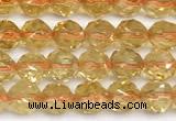 CCR415 15 inches 6mm faceted nuggets citrine beads