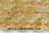 CCR417 15 inches 10mm faceted nuggets citrine beads