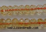 CCR51 15.5 inches 4*6mm faceted rondelle natural citrine beads