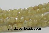 CCR82 15.5 inches 6mm faceted round citrine gemstone beads wholesale