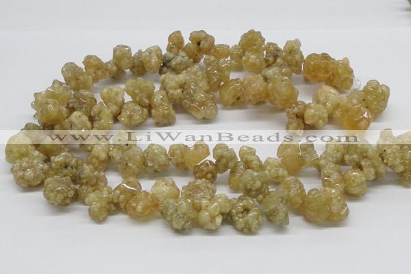 CCR86 15.5 inches 14mm chip citrine gemstone beads wholesale