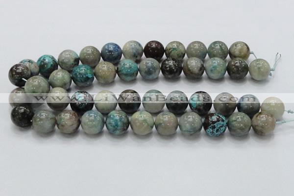 CCS04 15.5 inches 18mm round natural chrysocolla gemstone beads