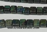 CCS154 15.5 inches 8*8mm cube dyed chrysocolla gemstone beads