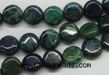 CCS160 15.5 inches 10mm flat round dyed chrysocolla gemstone beads