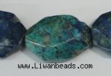 CCS182 15.5 inches 22*30mm freeform dyed chrysocolla gemstone beads