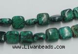 CCS220 15.5 inches 8*8mm square natural Chinese chrysocolla beads