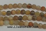 CCS310 15.5 inches 6mm faceted round natural sunstone beads