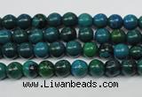 CCS400 15.5 inches 4mm round dyed chrysocolla gemstone beads