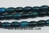 CCS412 15.5 inches 6*9mm rice dyed chrysocolla gemstone beads