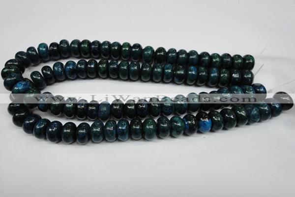 CCS415 15.5 inches 8*14mm rondelle dyed chrysocolla gemstone beads