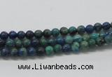 CCS50 16 inches 4mm round dyed chrysocolla gemstone beads wholesale