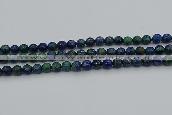 CCS533 15.5 inches 10mm faceted round dyed chrysocolla beads