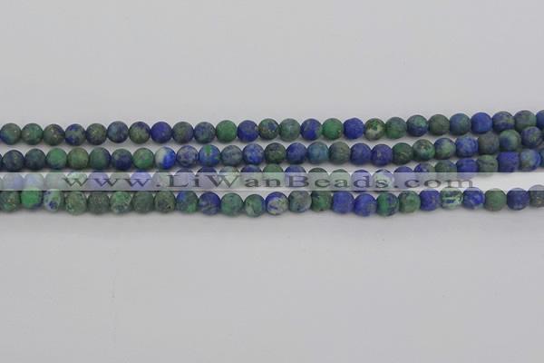 CCS541 15.5 inches 6mm round matte dyed chrysocolla beads