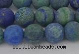 CCS543 15.5 inches 10mm round matte dyed chrysocolla beads