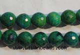 CCS603 15.5 inches 10mm faceted round dyed chrysocolla gemstone beads