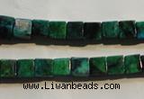 CCS611 15.5 inches 6*6mm cube dyed chrysocolla gemstone beads