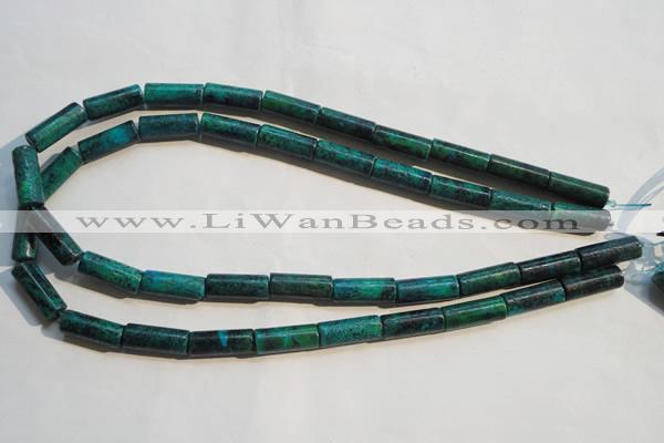 CCS625 15.5 inches 7*18mm tube dyed chrysocolla gemstone beads