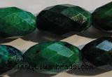 CCS638 15.5 inches 14*25mm faceted rice dyed chrysocolla gemstone beads