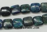 CCS65 16 inches 12*12mm square dyed chrysocolla gemstone beads