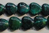 CCS651 15.5 inches 15*15mm heart dyed chrysocolla gemstone beads