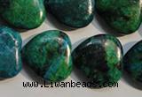 CCS654 15.5 inches 20*20mm heart dyed chrysocolla gemstone beads