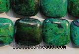 CCS672 15.5 inches 20*20mm square dyed chrysocolla gemstone beads