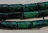 CCS708 15.5 inches 8*16mm flat tube dyed chrysocolla gemstone beads