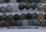 CCS760 15.5 inches 4mm round matte natural chrysocolla beads