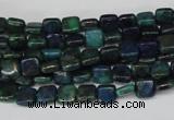 CCS83 15.5 inches 6*6mm square dyed chrysocolla gemstone beads