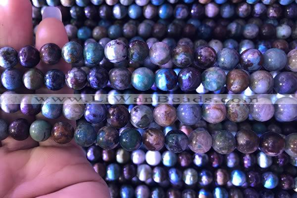 CCS859 15.5 inches 8mm round natural chrysocolla beads wholesale