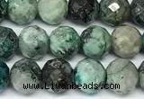 CCS915 15 inches 4*6mm faceted round chrysocolla beads