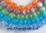 CCT06 10*14mm different color rice cats eye beads Wholesale