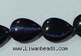 CCT1000 15 inches 13*18mm flat teardrop cats eye beads wholesale