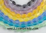 CCT12 14.5 inches 8*12mm flat teardorp cats eye beads Wholesale