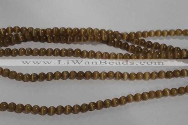 CCT1216 15 inches 4mm round cats eye beads wholesale